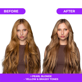 Naissant toning mask tube for cool pearl blonde refinement and shine.