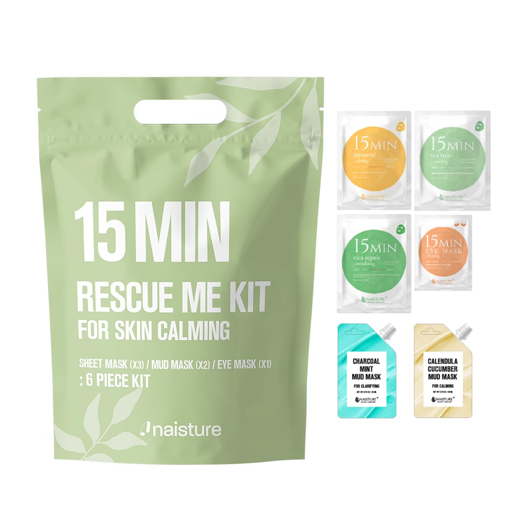Naisture face mask trio close-up for hydrated skin and even tone