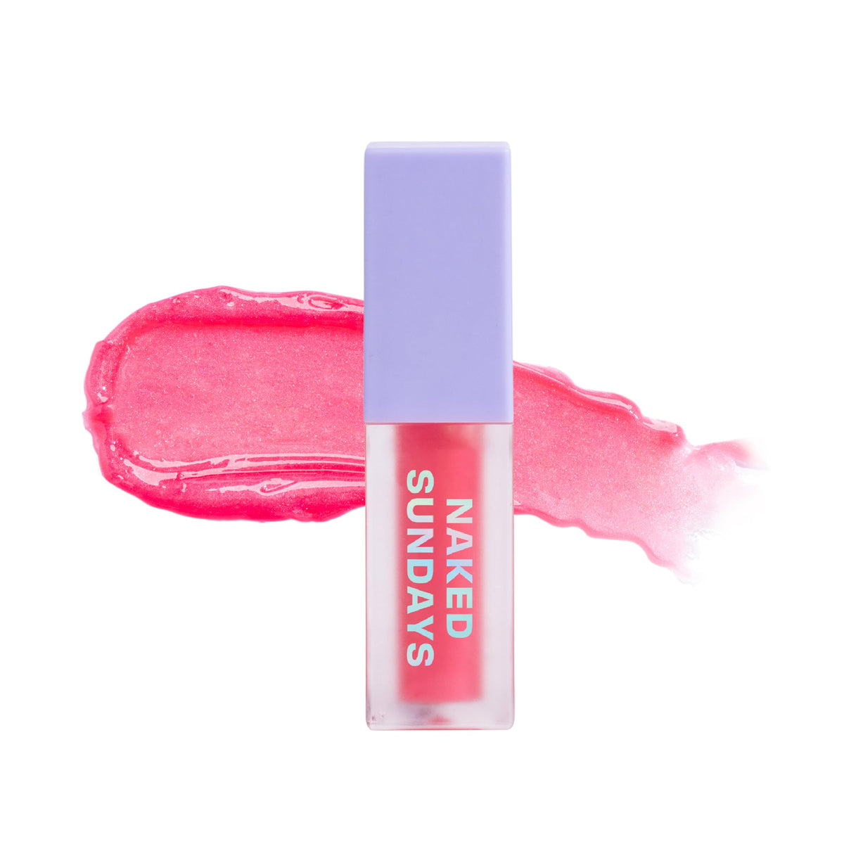 Naked Sundays SPF 50 Glow & Go Lip Oil Watermelon bottle delivers protective hydration and glossy shine.