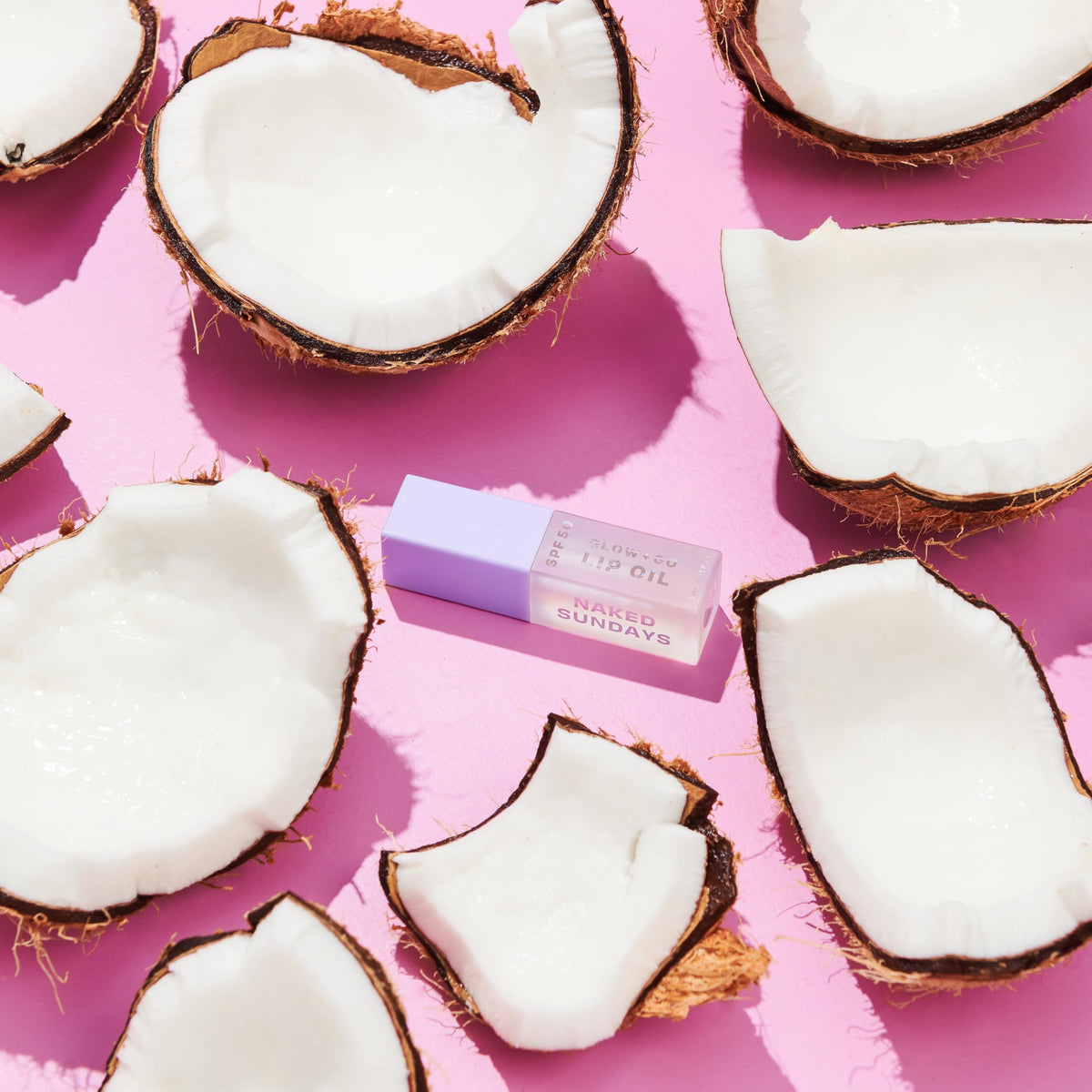 Naked Sundays vegan cruelty-free lip oil packaging close-up