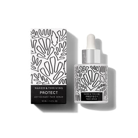 Naked & Thriving Protect Antioxidant Face Serum bottle for daily hydration