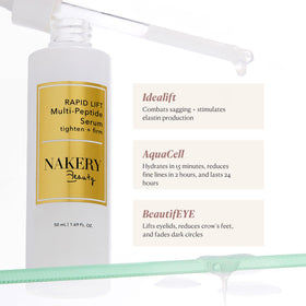 Closeup of peptide gel texture in Nakery serum for firmer skin