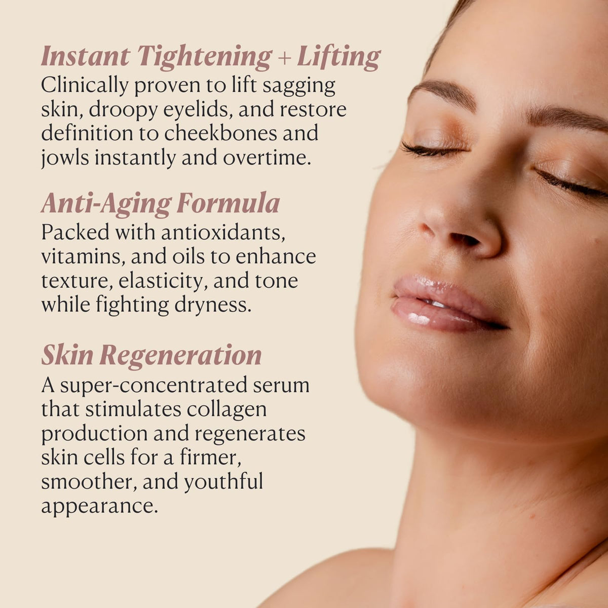 Drop of Nakery serum on hand ready to apply during routine