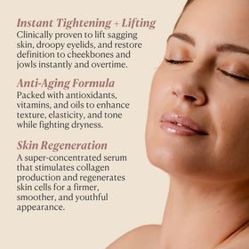 Drop of Nakery serum on hand ready to apply during routine