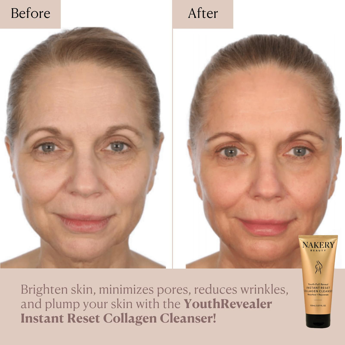 Nakery Face Cleanser creamy lather offers spa-like cleansing at home.