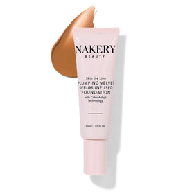 Nakery bottle close-up demonstrates full coverage for a flawless finish.