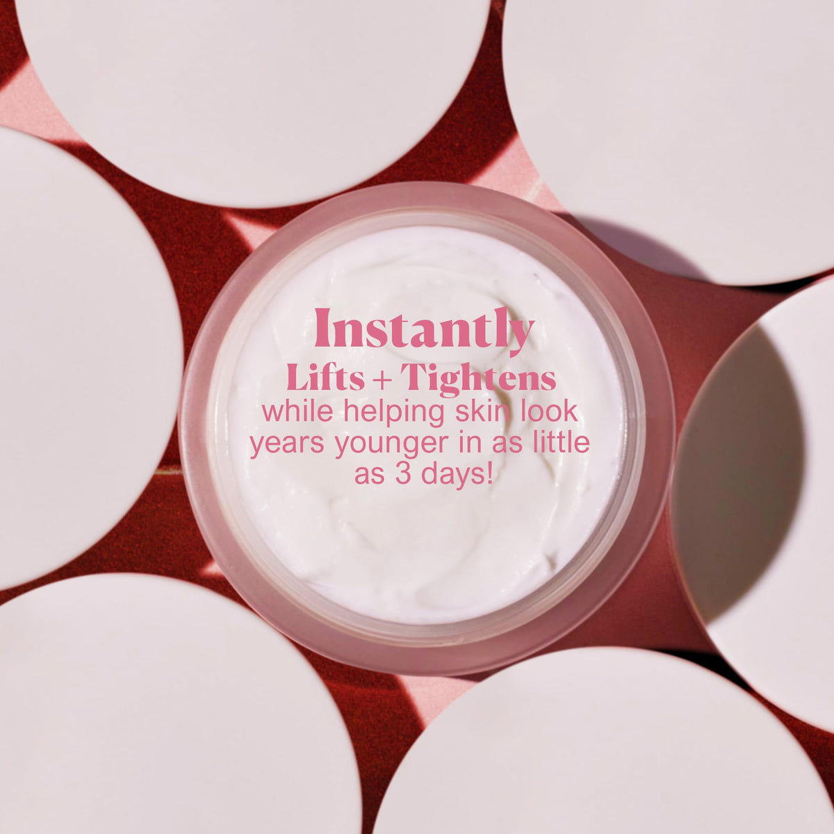 Nakery Lift-Tox application on neck area suggests firming for decolletage.
