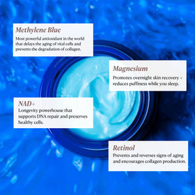 Nakery Night Shift bottle glow emphasizing potential firming effects during sleep.