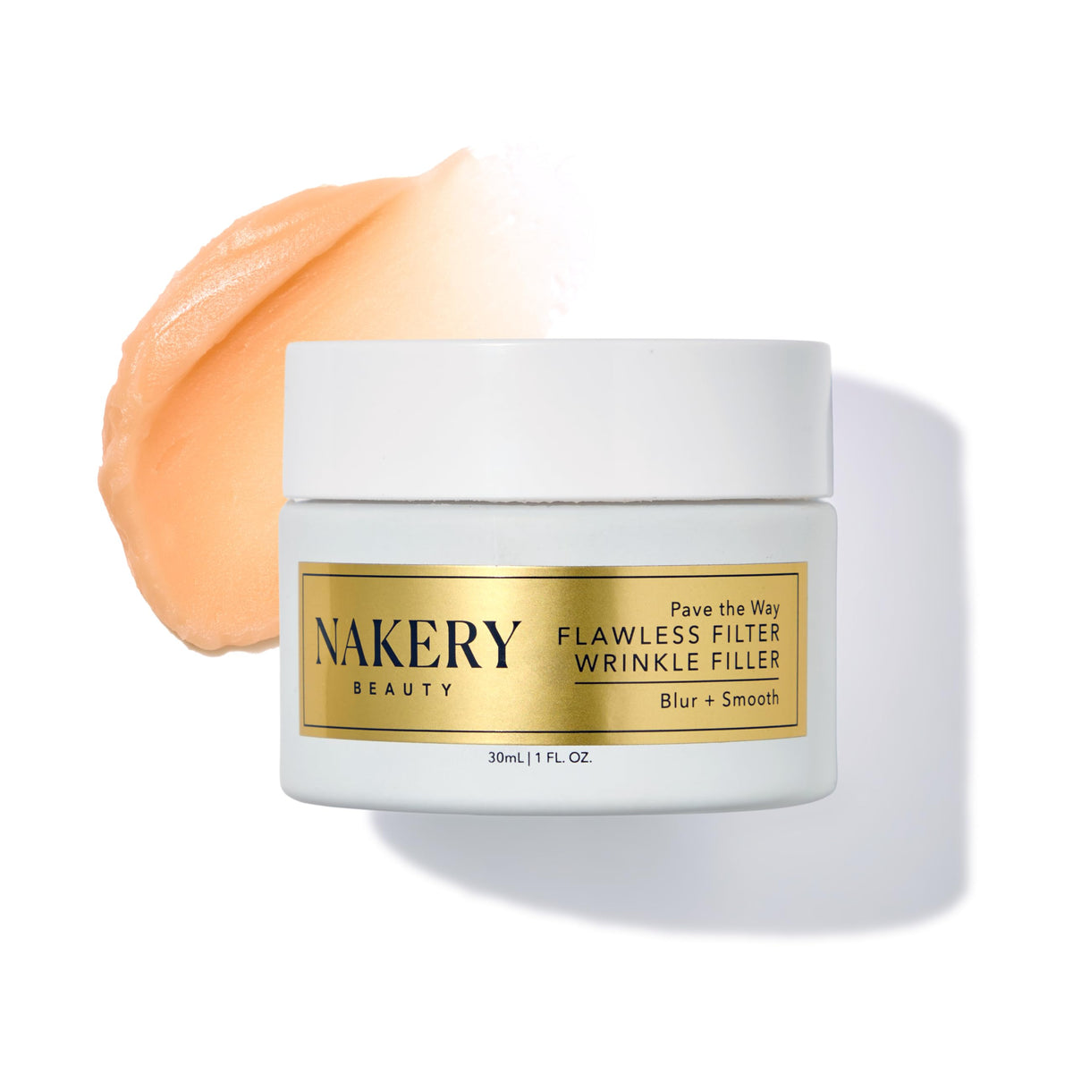 Nakery Pave The Way Flawless Filter bottle close-up showing instant smoothing