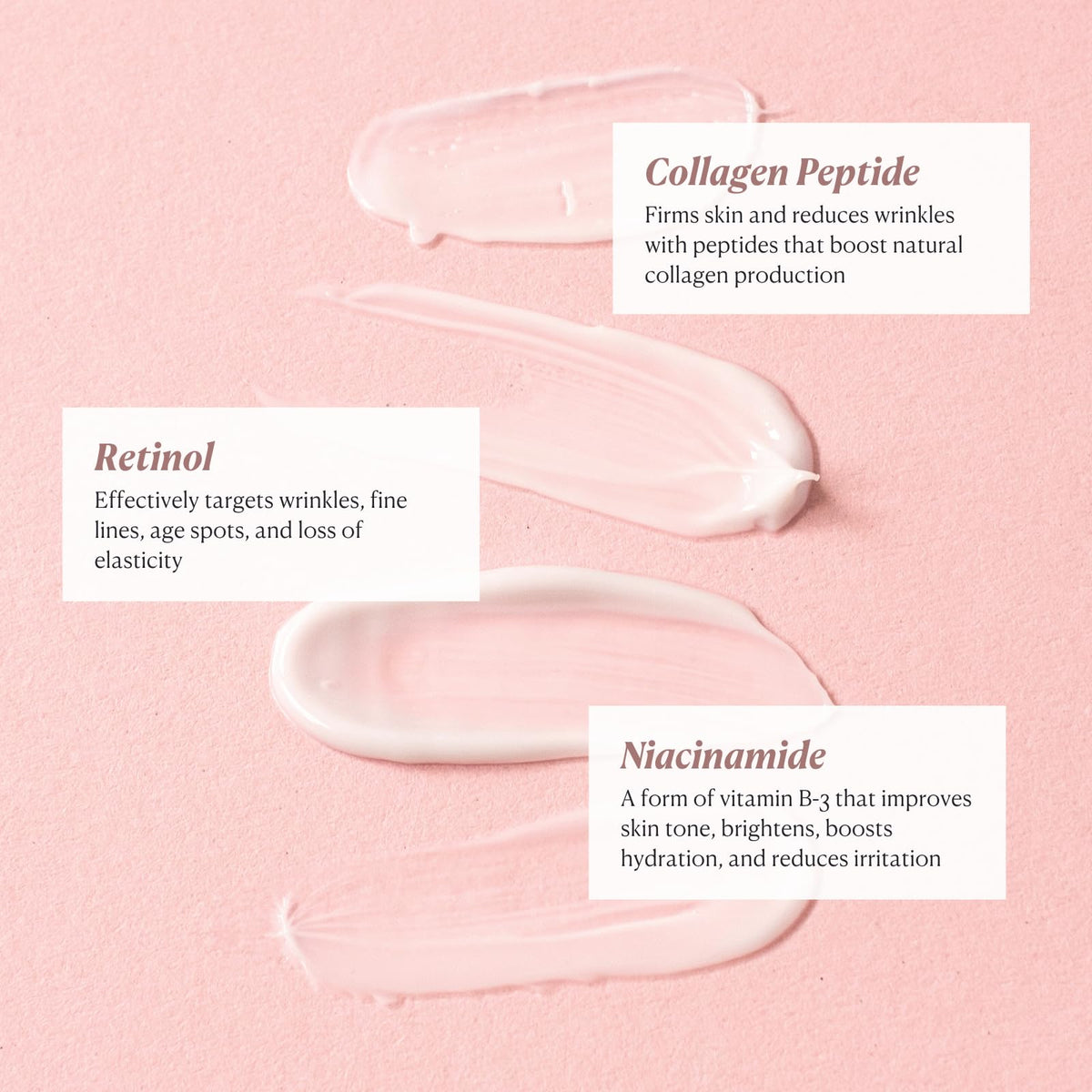 Nakery Retinol Cream being applied to skin for quick absorption