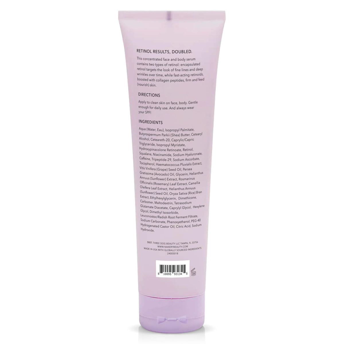 Nakery Retinol Cream fragrance note indicating a light skin friendly scent