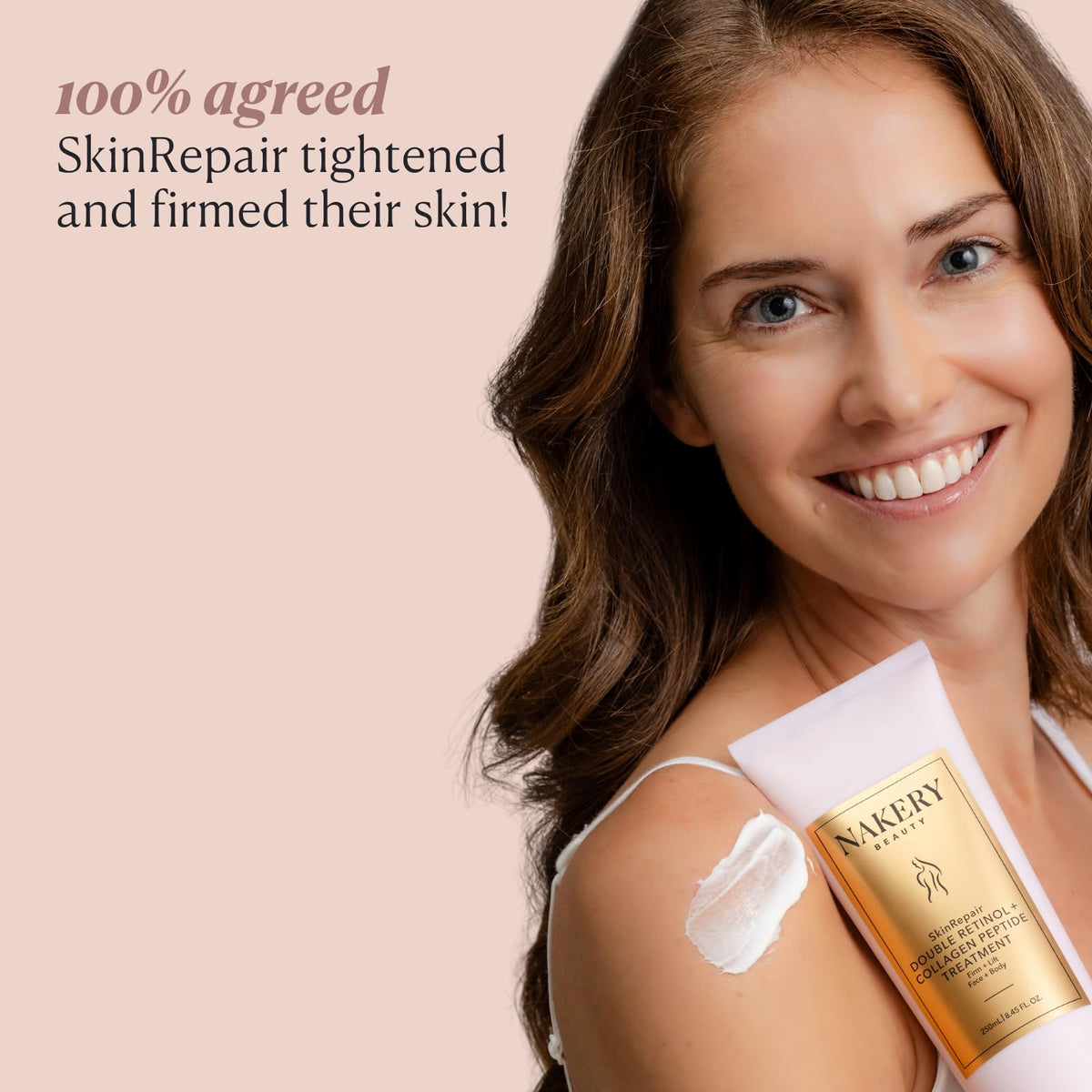 Nakery Retinol Cream with hyaluronic acid illustration emphasizing deep hydration
