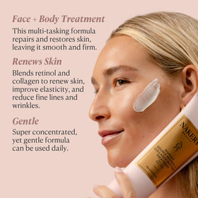 Nakery Retinol Cream texture swatch demonstrating a smooth hydrating cream