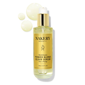 Nakery SkinInfusion bottle close-up highlighting its anti-aging serum for hydrated skin.