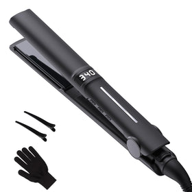 Namfar 2-in-1 straightener-curler with glide plates for sleek, salon-worthy hair at home