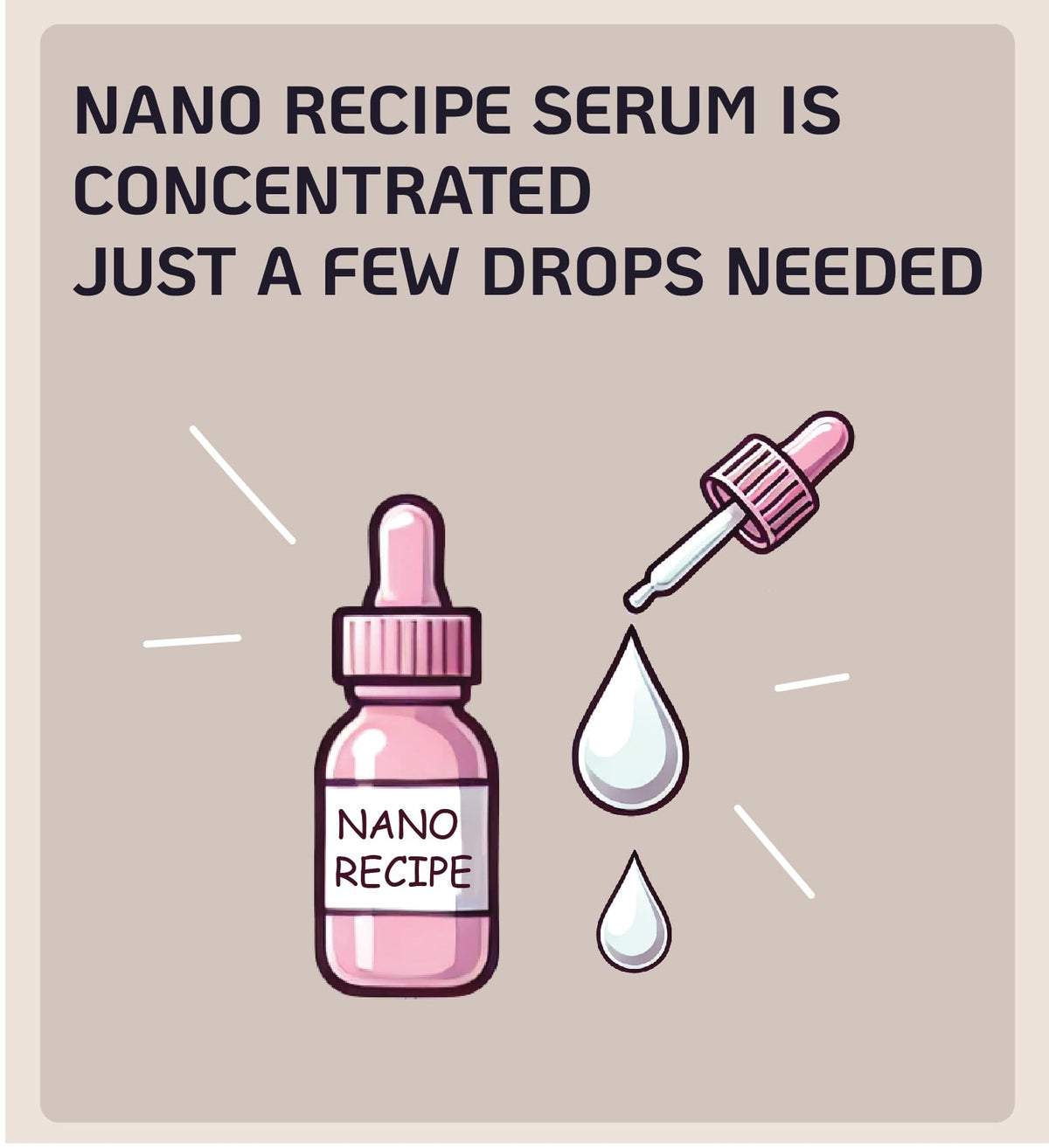 Nano Recipe Tranexamic Acid Concentrate drop releasing a precise droplet on the skin.