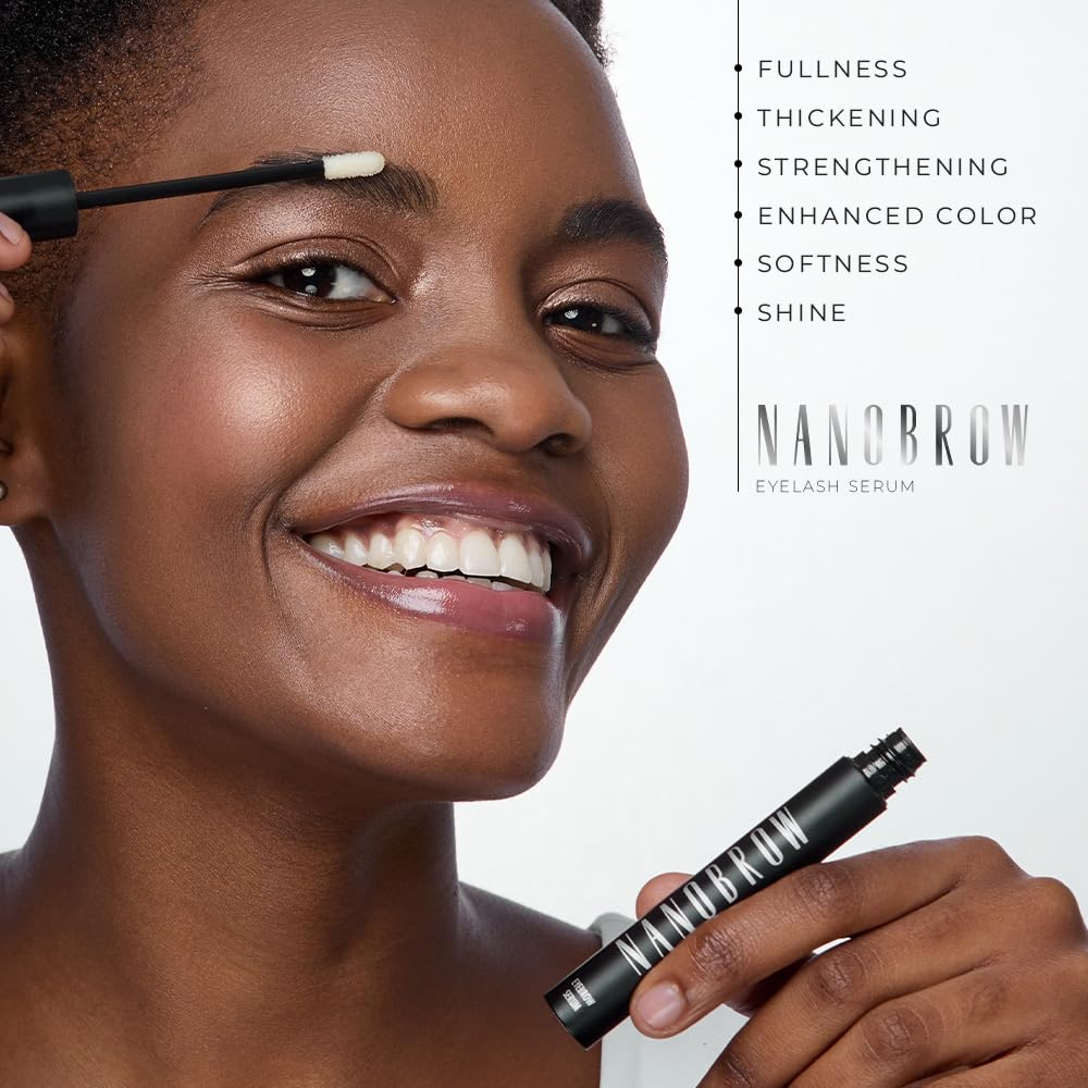 Nanobrow packaging and box showcasing premium ingredients and brand trust.
