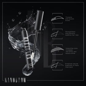 Nanobrow plant extracts ingredients illustrate natural brow strengthening.