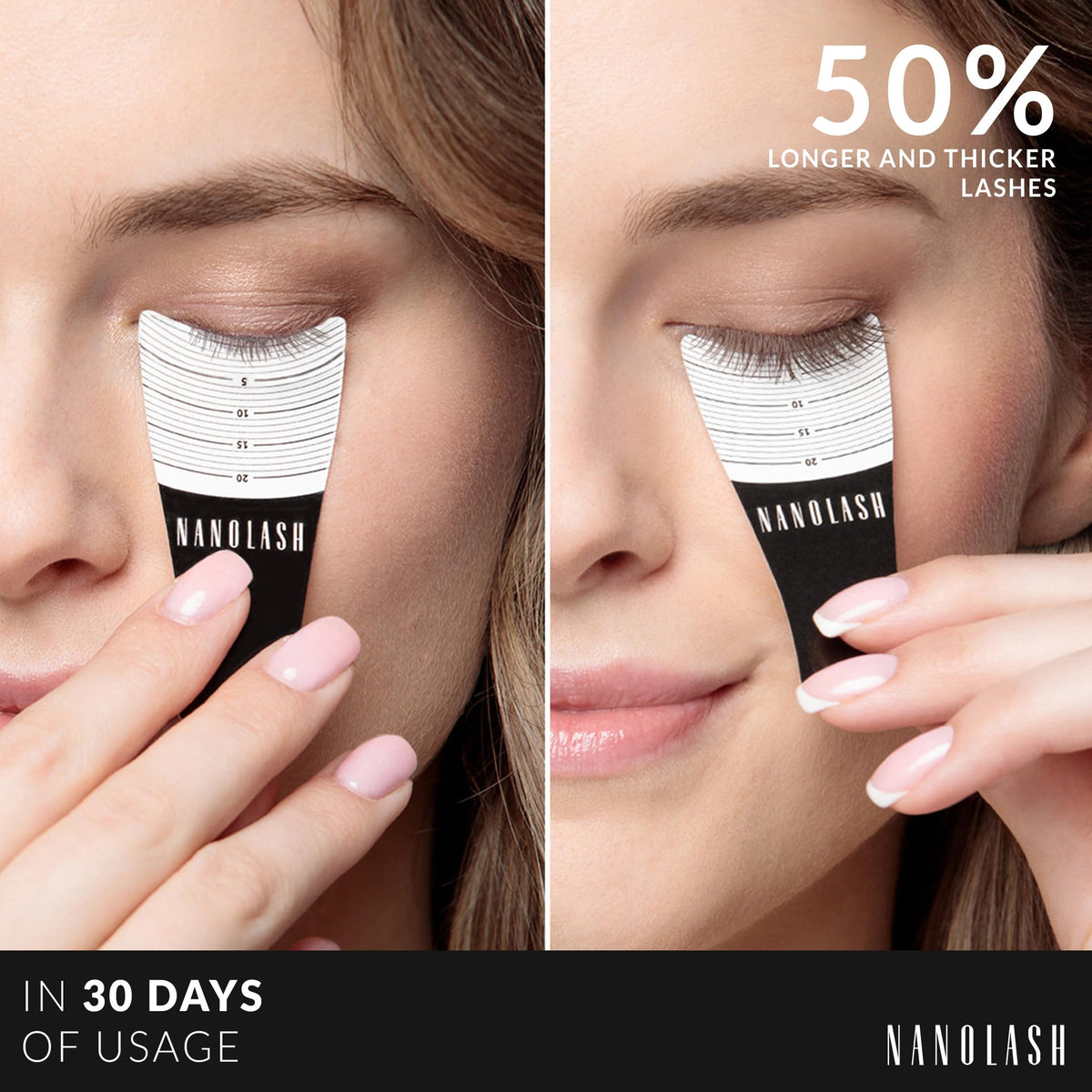 Nanolash precision brush for accurate lash-line application