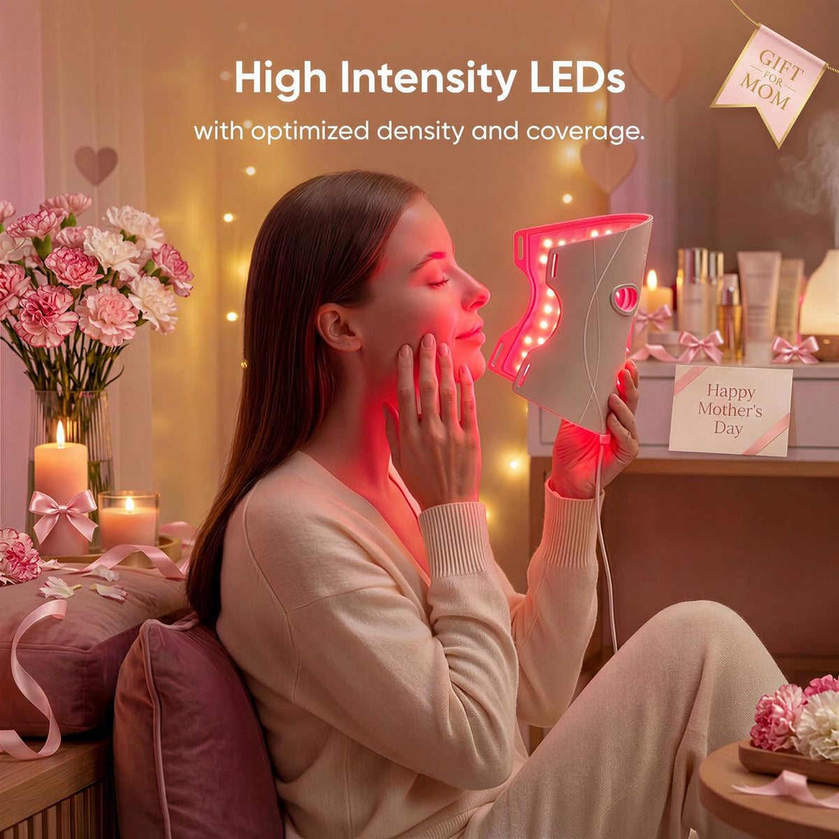 Nanoleaf face mask side view showing ergonomic fit.