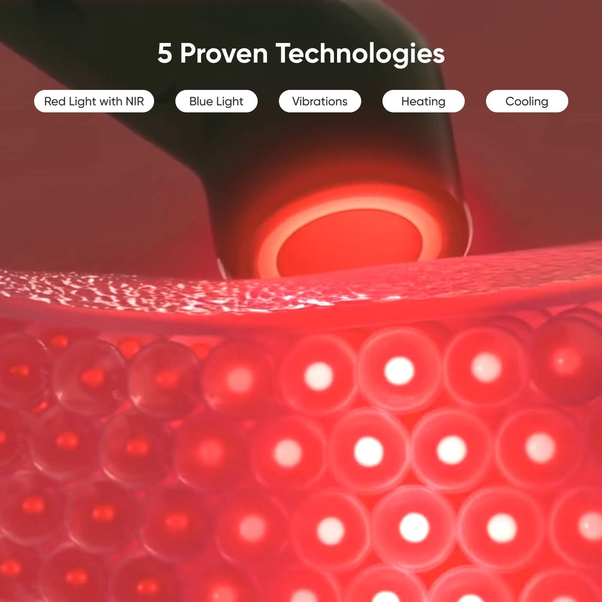 Nanoleaf Wand cooling therapy reduces puffiness and refreshes tired skin.