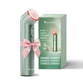 Nanoleaf Wand red light therapy to smooth fine lines and boost glow.