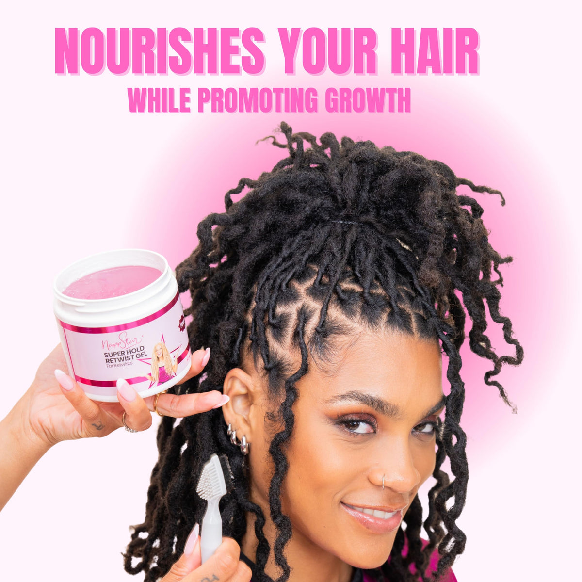 NappStar strong hold gel dries clear with no residue