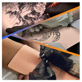 NAQASE double-sided tattoo skin 8x6 for beginners to test machines and inks.