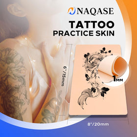 NAQASE tattoo skin 8x6 soft skin-like texture for realistic technique drills.
