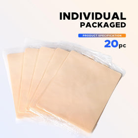 NAQASE blank tattoo skin 8x6 spacious surface ideal for multi-angle layouts.