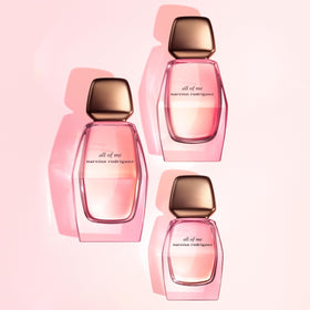 Narciso Rodriguez All Of Me edp bottle in hand ready for travel