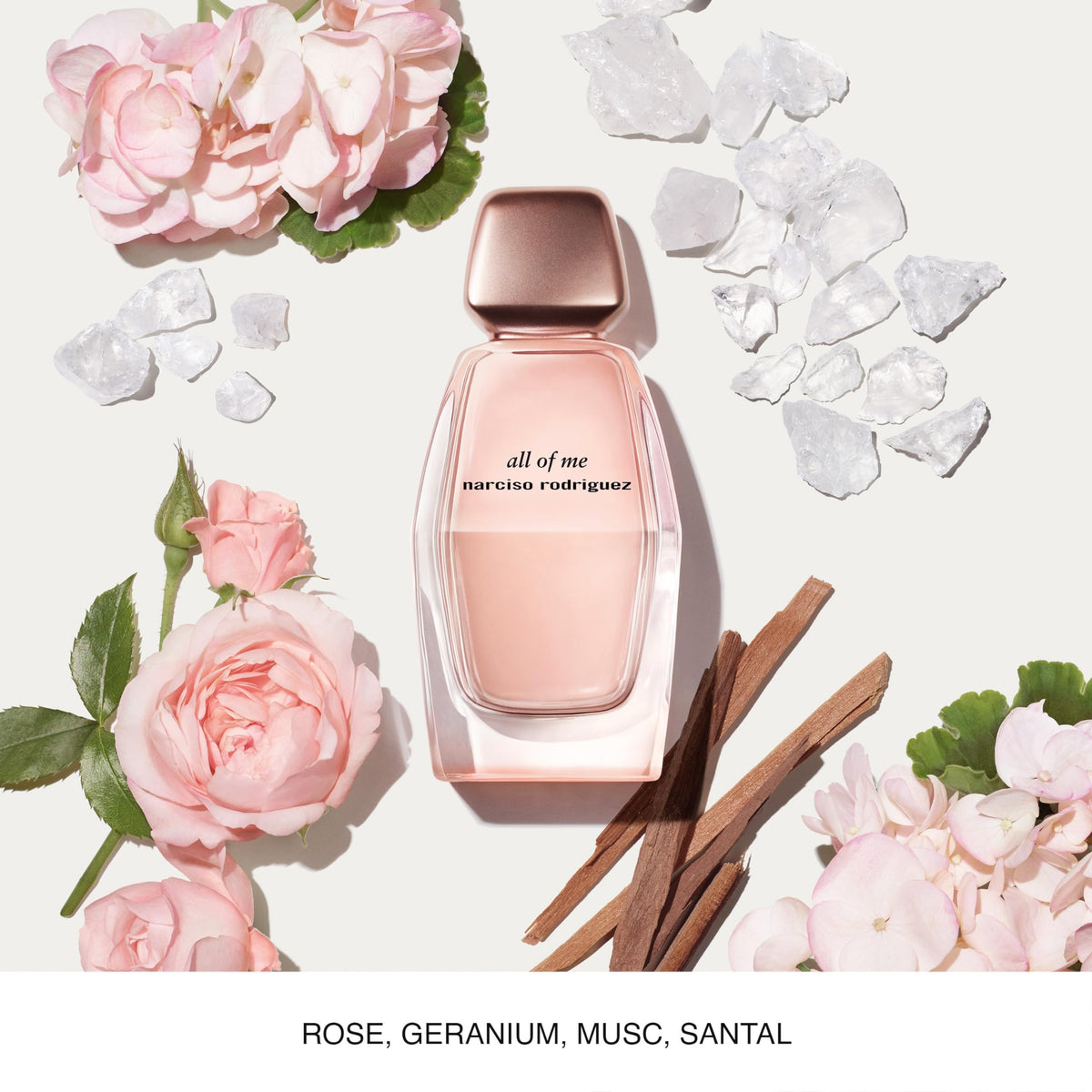 Narciso Rodriguez All Of Me note rose-centifolia hints at fresh rose facets