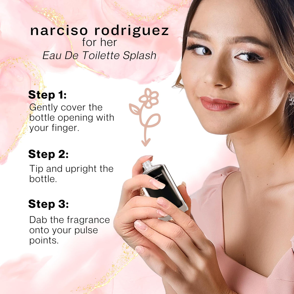 Narciso Rodriguez For Her mini travel-size edition for convenient on-the-go scent.