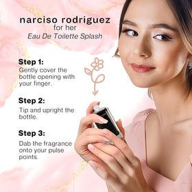 Narciso Rodriguez For Her mini travel-size edition for convenient on-the-go scent.