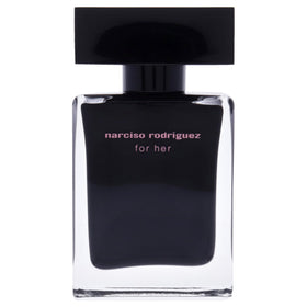 Narciso Rodriguez For Her pink packaging close-up highlights premium design ideal for gift-ready presentation.