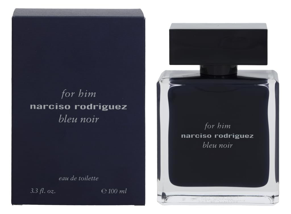 Narciso Rodriguez Him Bleu Noir bottle front for everyday elegance