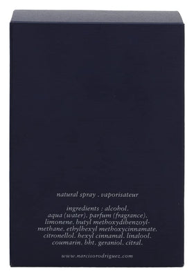 Narciso Rodriguez Him Bleu Noir cap closeup suggests durable design