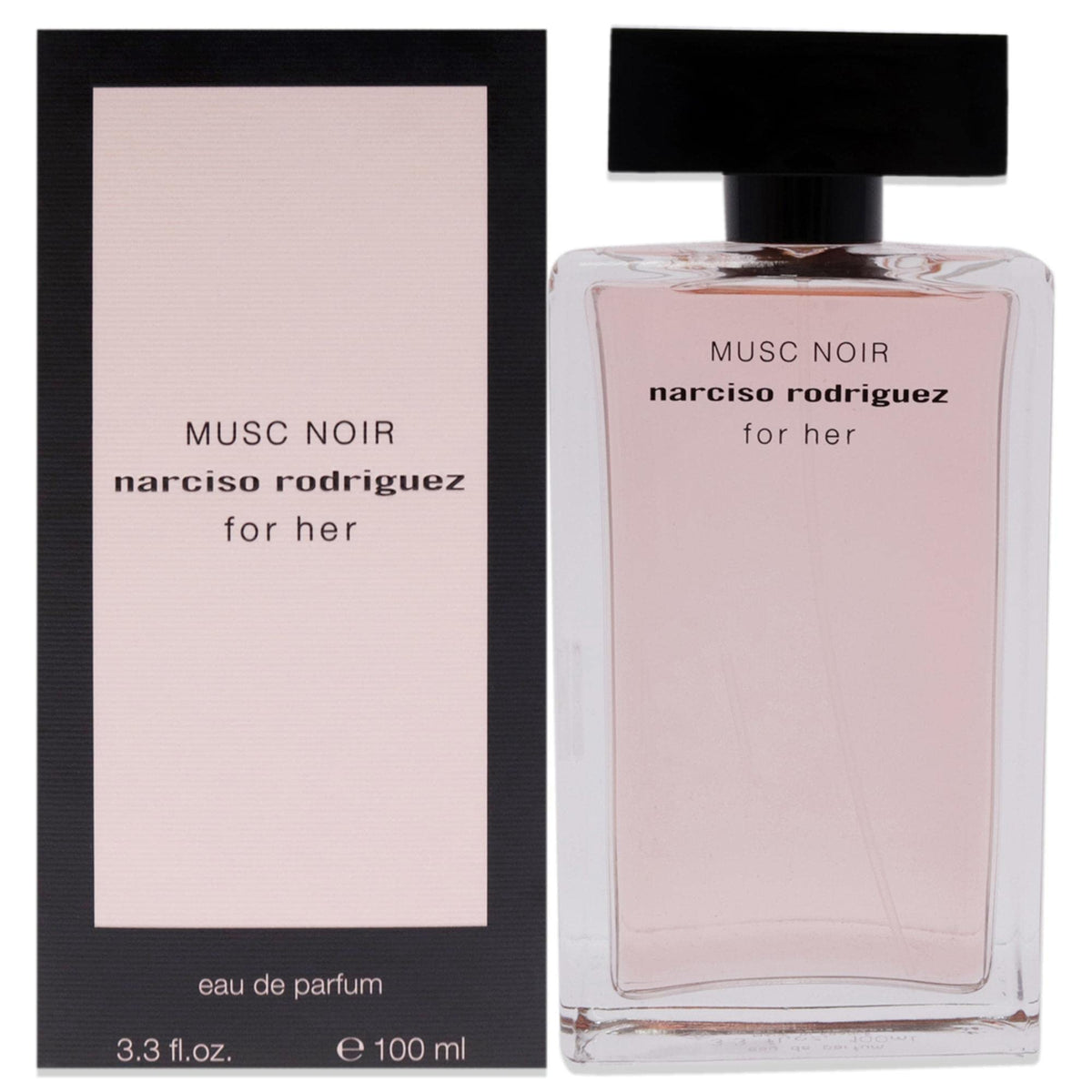Narciso Rodriguez Musc Noir bottle pour with sleek, feminine design for daytime wear