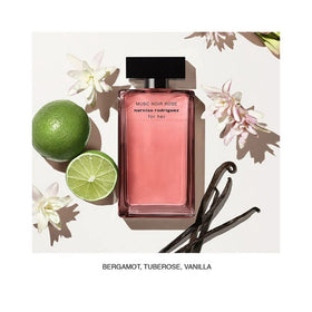 Elegant flacon detail conveys luxury and lasting fragrance.