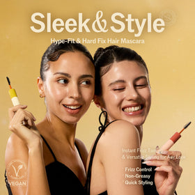 NARKA Hype Fit mascara addressing baby hairs for a natural finish.
