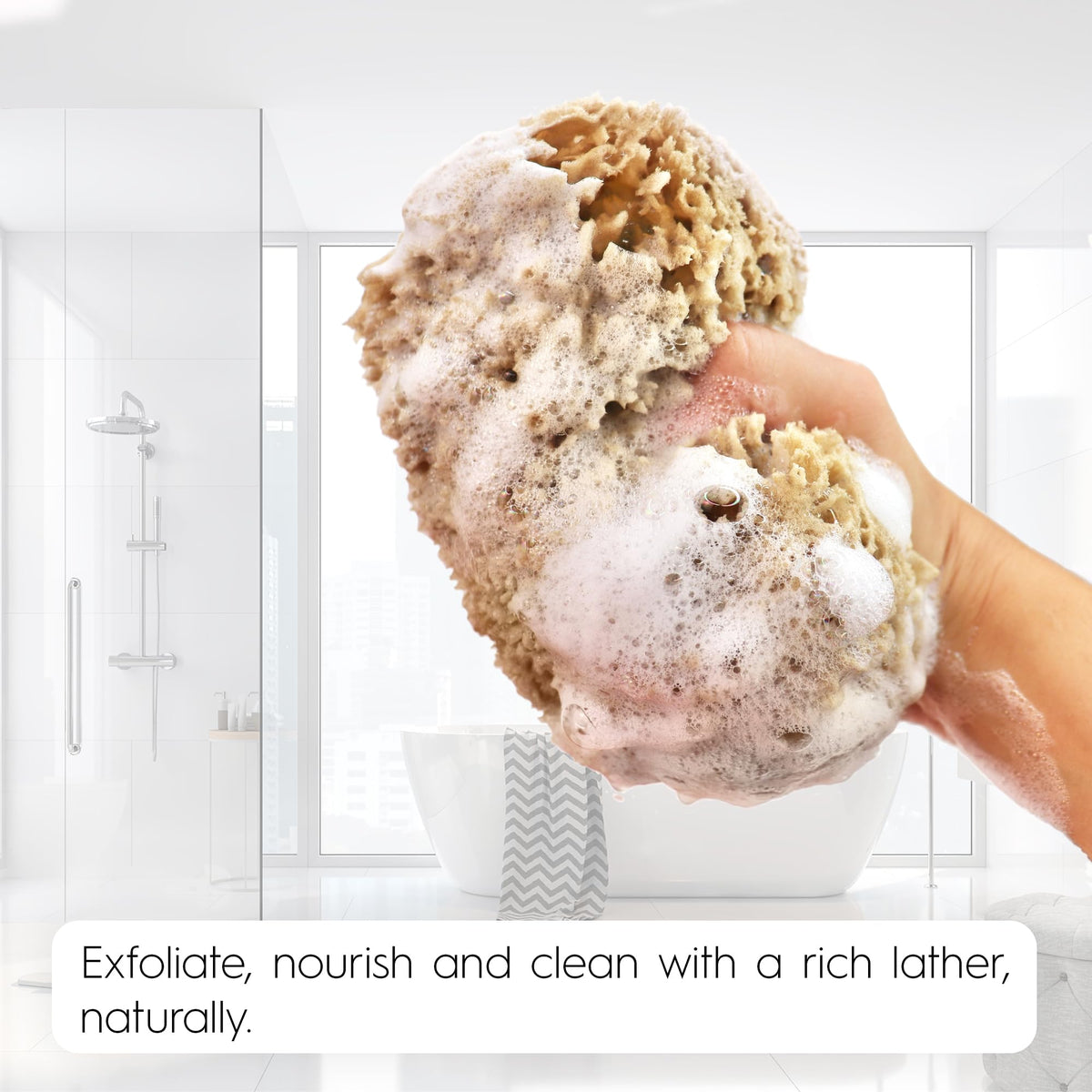 Naroa eco-friendly bath scrubber supports plastic-free skincare