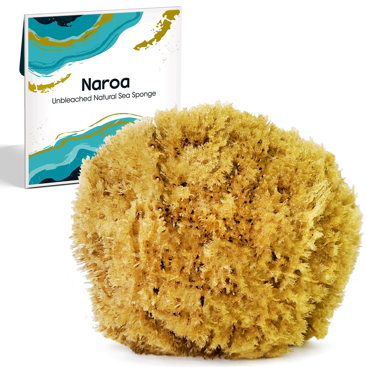 Naroa exfoliating sponge close-up texture for gentle exfoliation.
