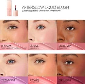 NARS blush packaging with doe-foot applicator enables precise, controlled application