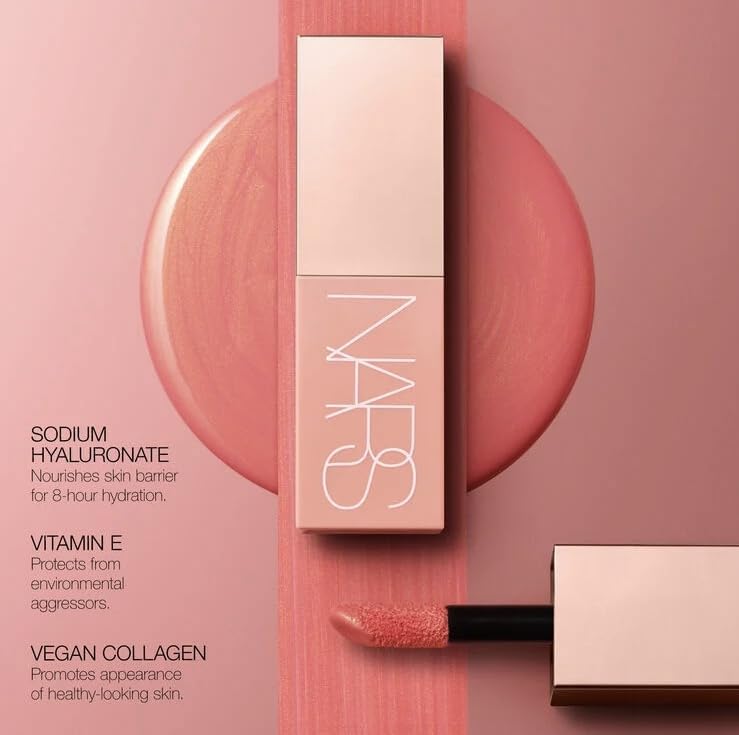 NARS Afterglow Liquid Blush Brazen long-lasting wear maintains color throughout the day