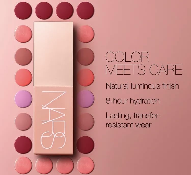 NARS Afterglow liquid blush compact cap shown for travel-friendly makeup routine