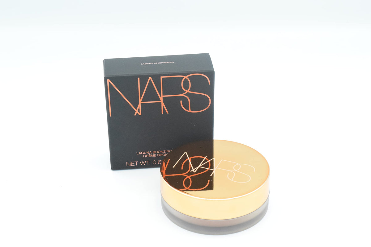 NARS Laguna Bronzing Cream 02 swatch on cheek for natural warmth.