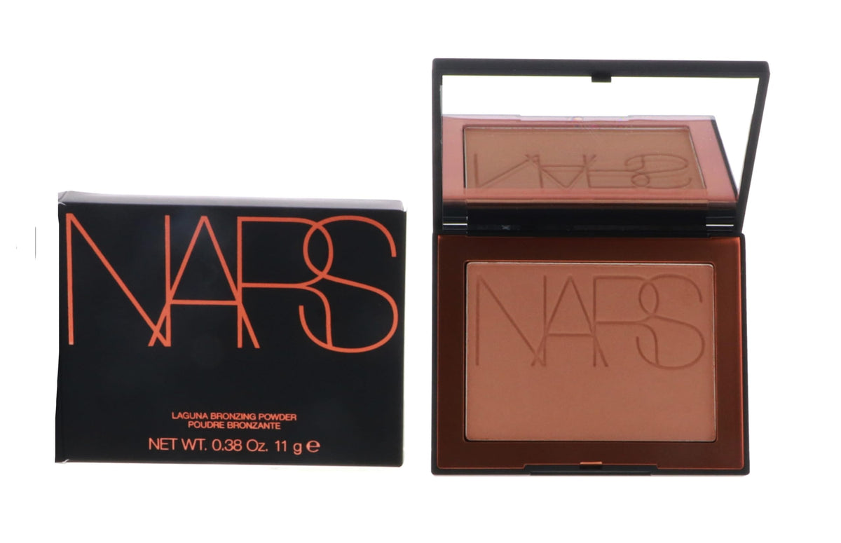 NARS Laguna Bronzing Powder compact close-up shows very light cool-toned shade