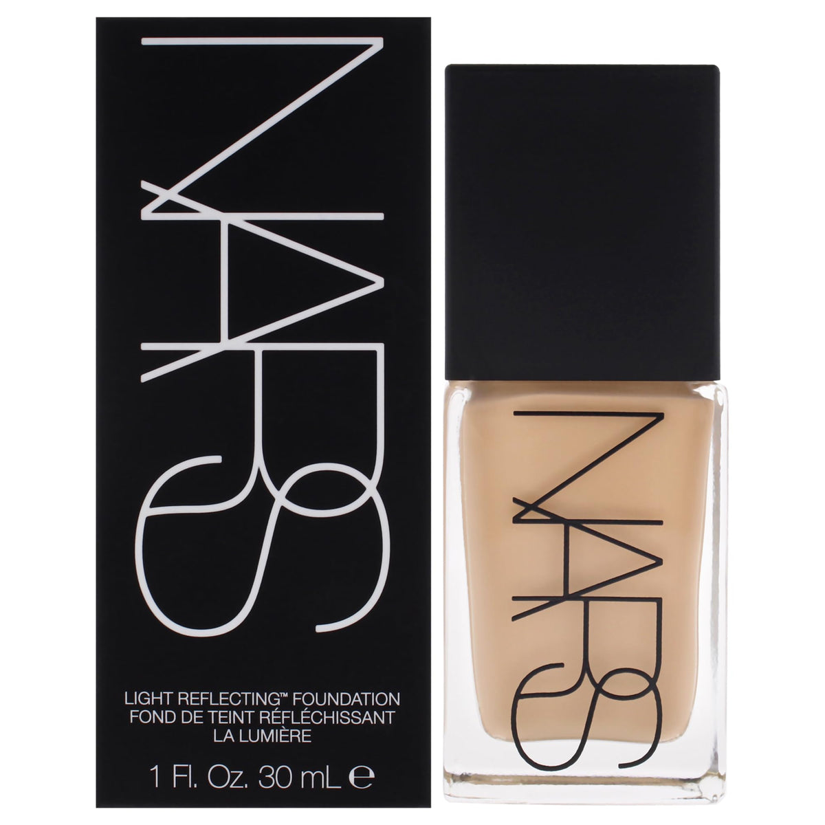 NARS Light Reflecting Foundation M2 Santa Fe bottle with warm medium tone for natural coverage.