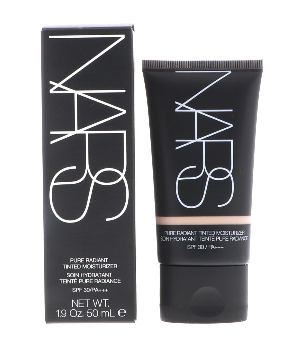 NARS Pure Radiant Tinted Moisturizer Alaska jar showing lightweight hydration and natural coverage