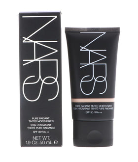 NARS Pure Radiant Tinted Moisturizer Alaska jar showing lightweight hydration and natural coverage
